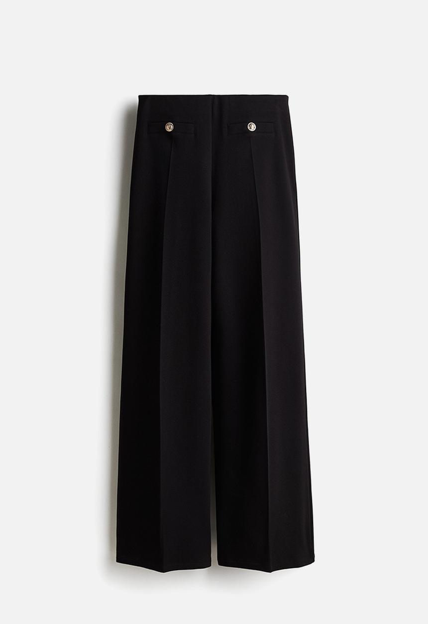 H&M - Wide trousers - black