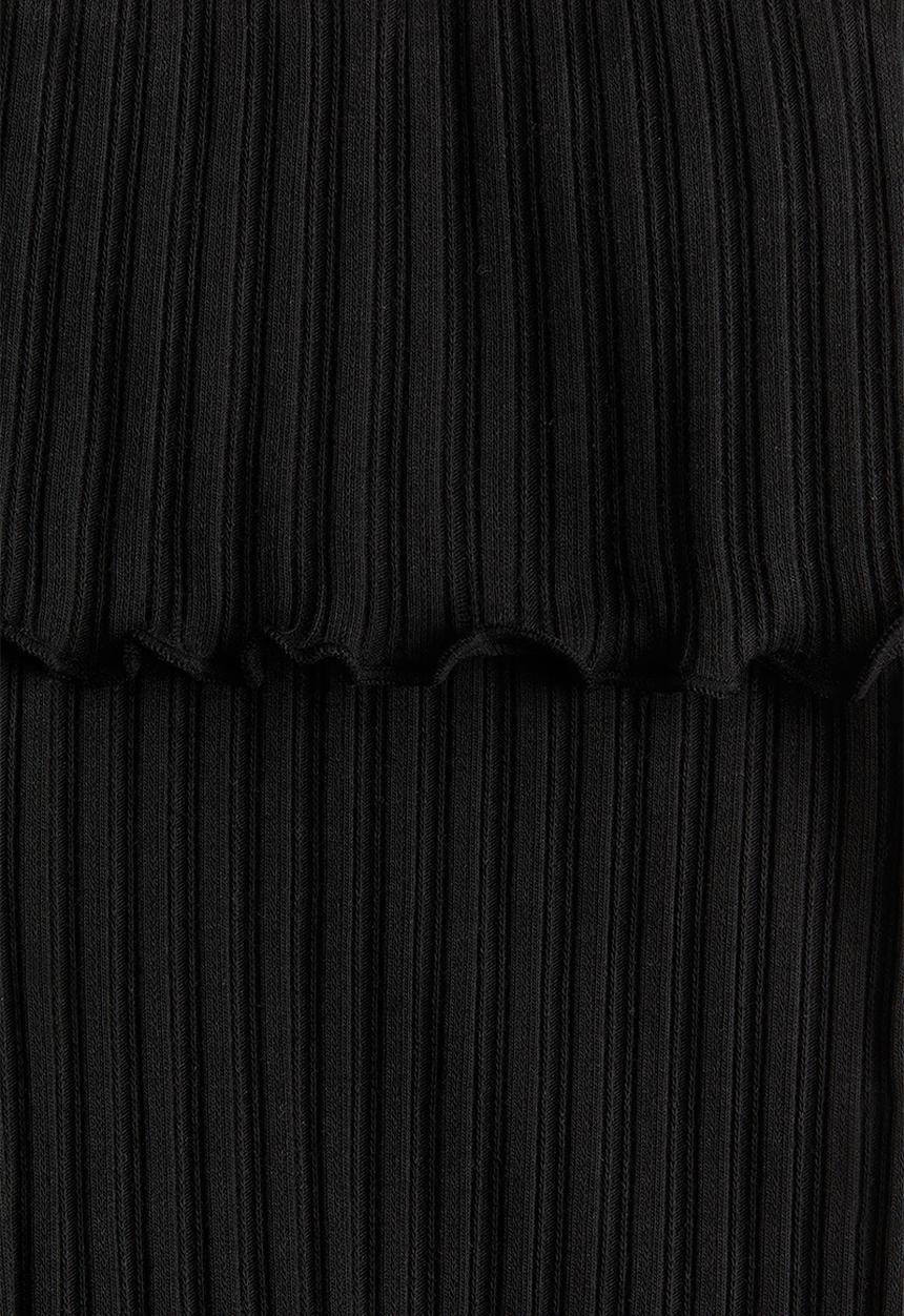 H&M - Flared jersey trousers - black