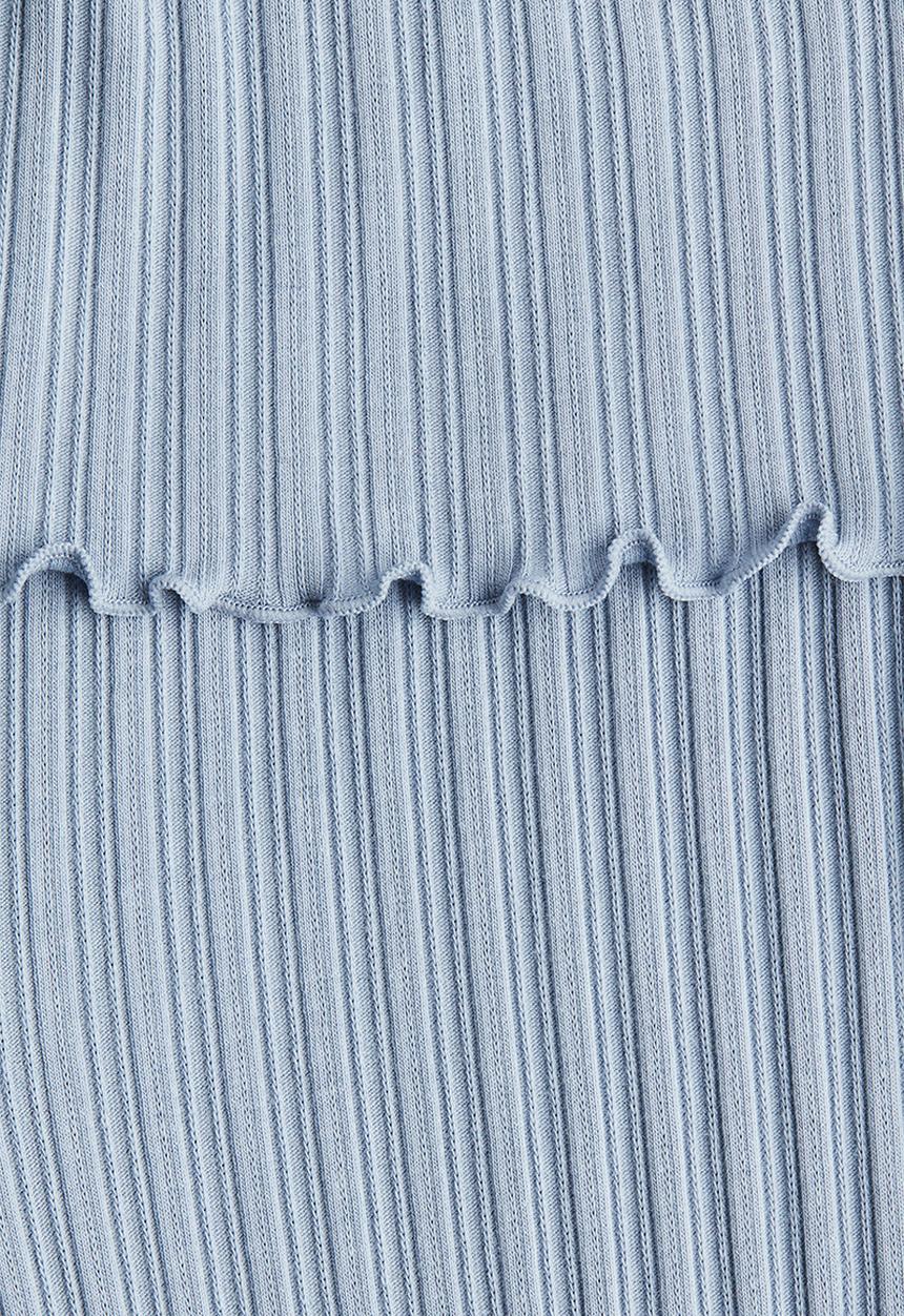 H&M - Flared jersey trousers - dusty blue