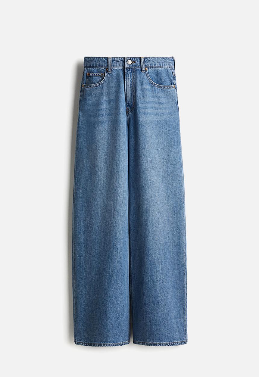 H&M - Wide high jeans - light denim blue