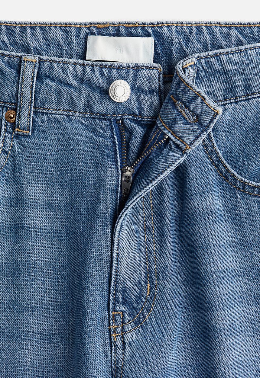 H&M - Wide high jeans - light denim blue