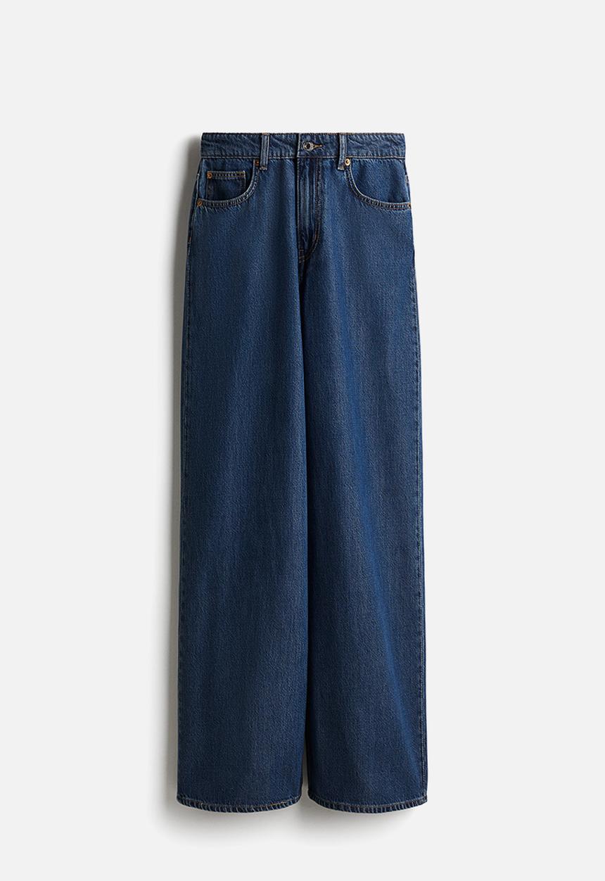 H&M - Wide high jeans - denim blue