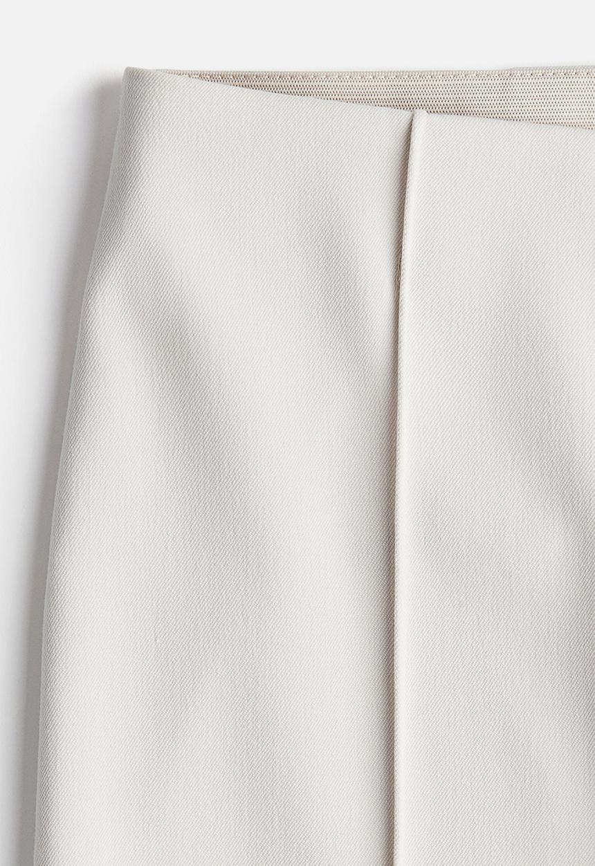 H&M - Flared crease-leg trousers - light mole