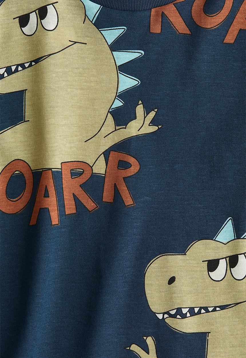 H&M - Printed t-shirt - navy blue roarr 