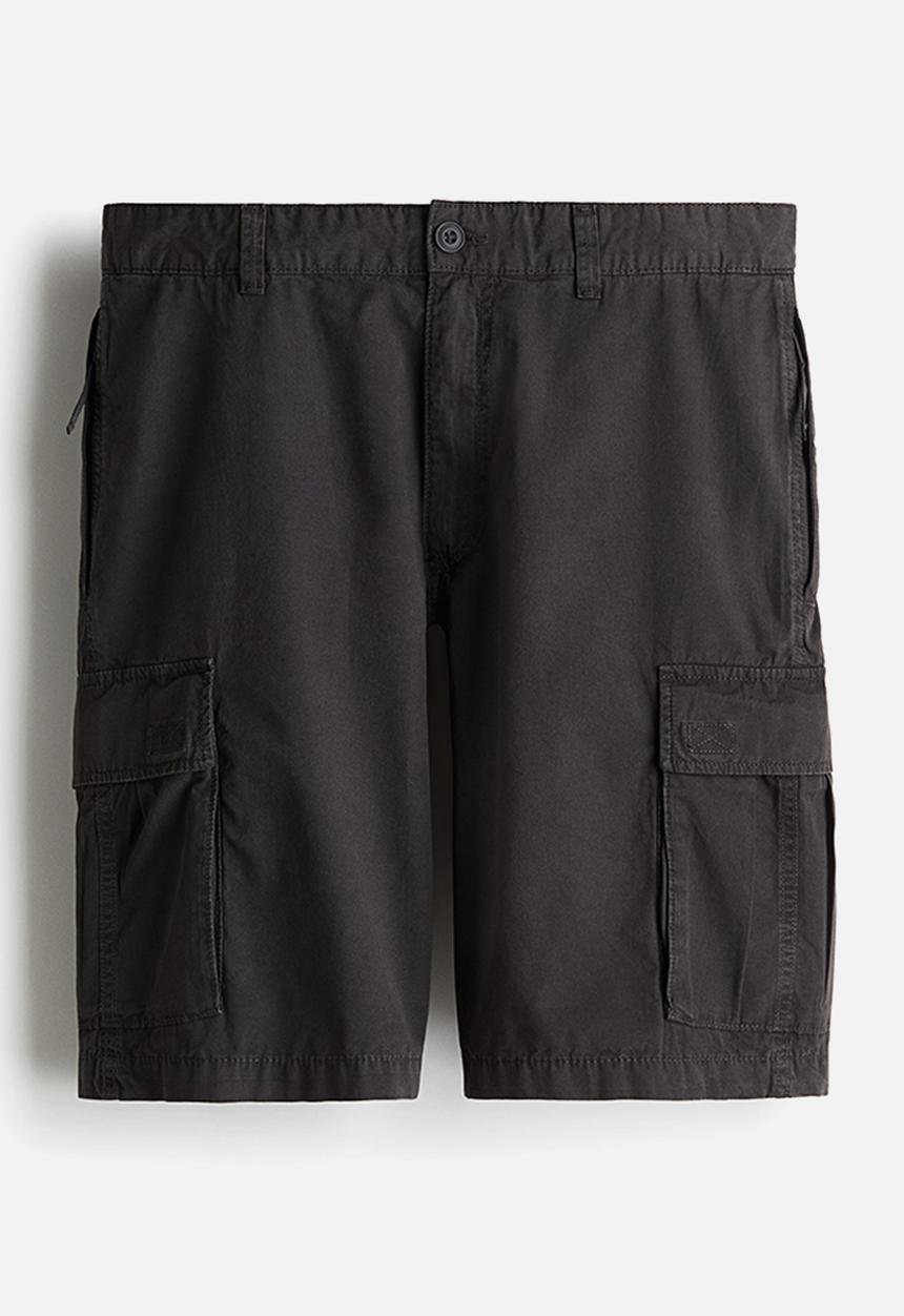 H&M - Relaxed fit cargo shorts - dark grey