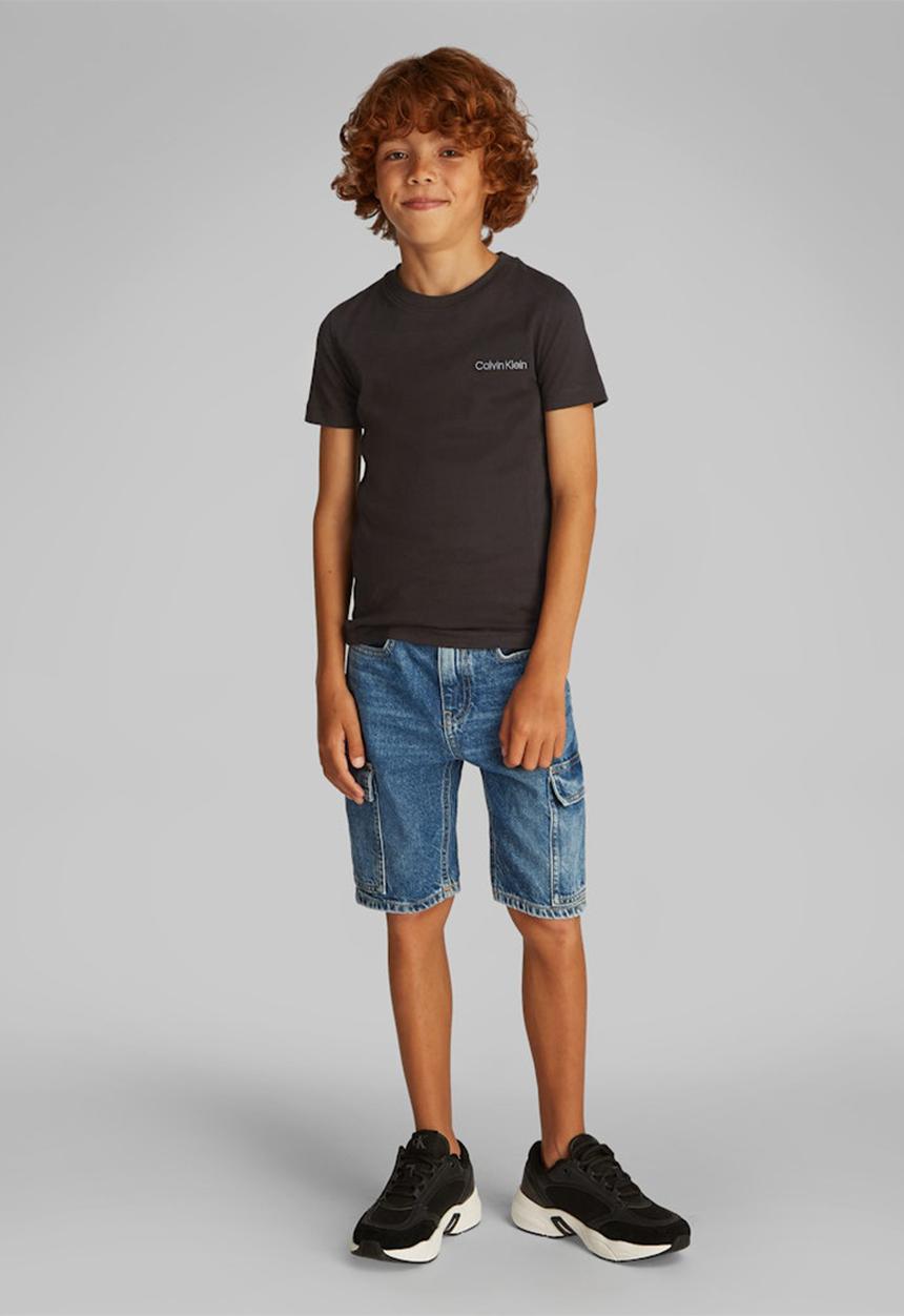 Calvin Klein - Slim fit chest logo T-shirt - ck black