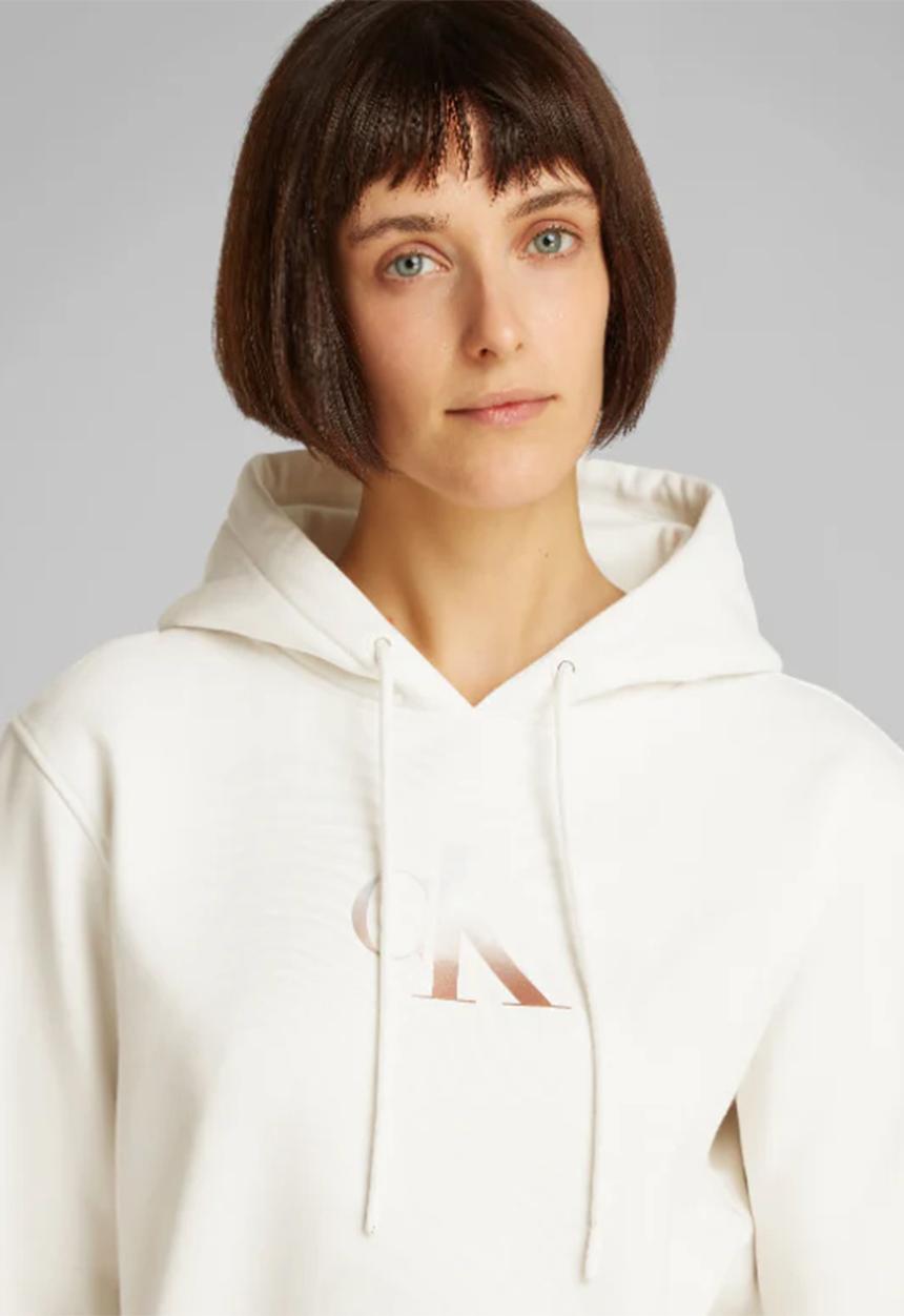 Calvin Klein - Gradient ck hoodie - ivory