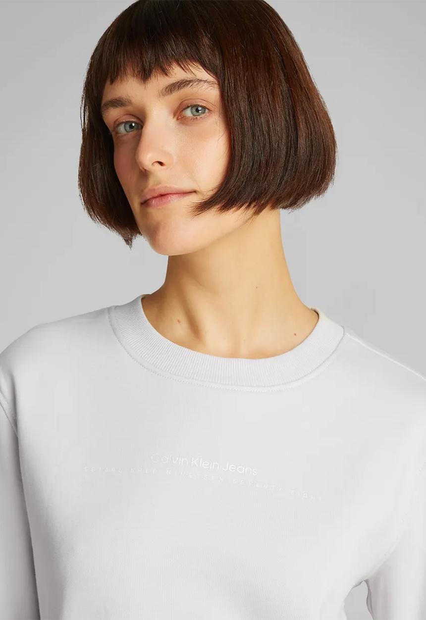 Calvin Klein - Institutional graphic crewneck - moonbeam