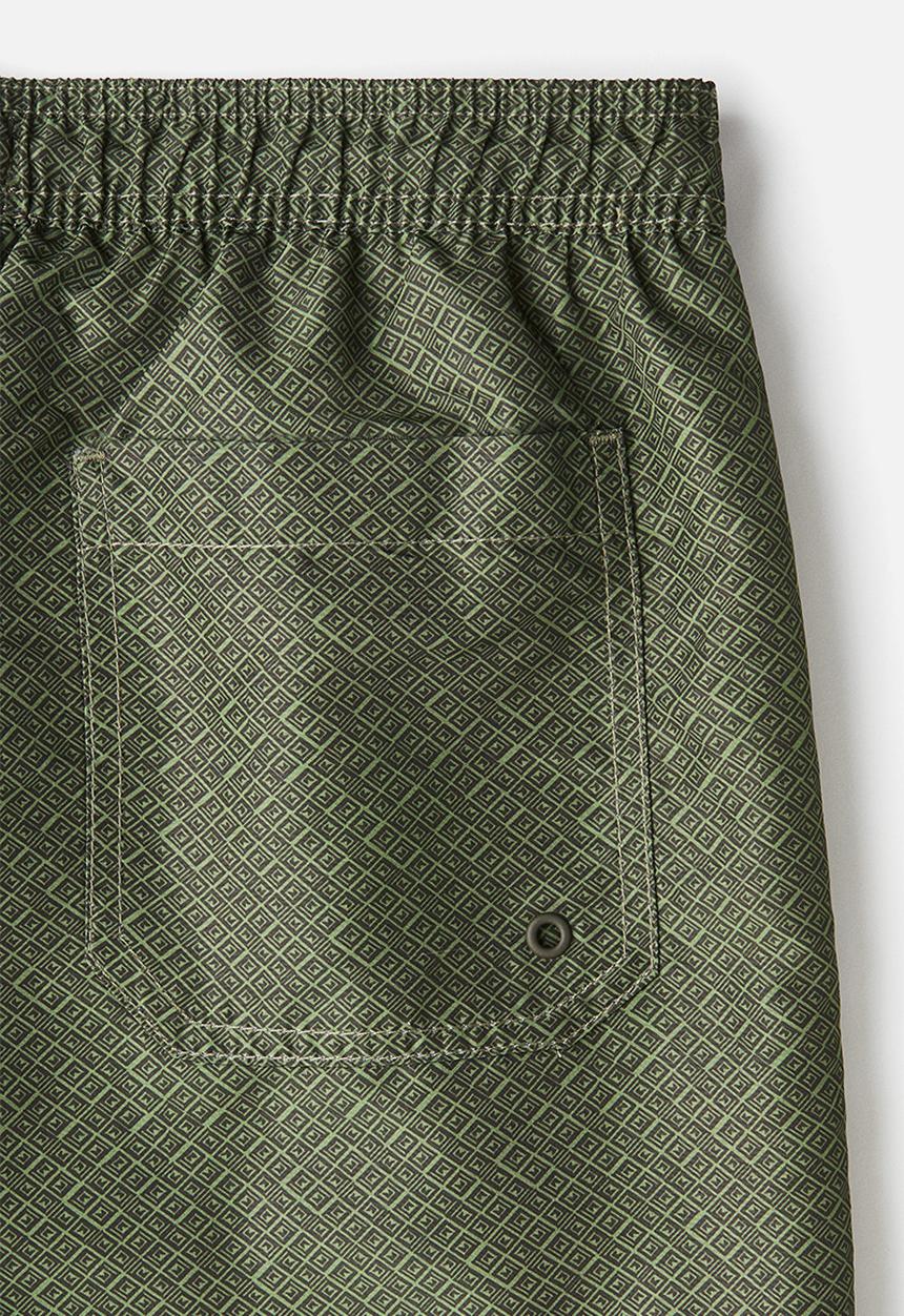 H&M - Patterned swim shorts - dark green patterned