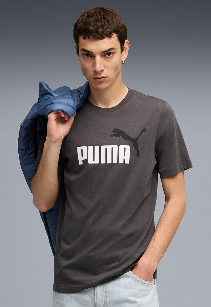 PUMA - ESS 2 Colour No. 1 Logo Tee  - Dusky Gray