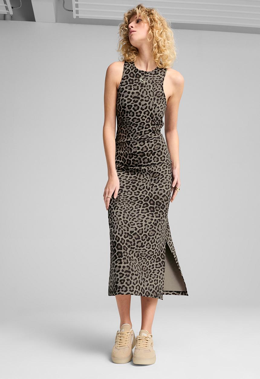 PUMA - Leo Luxe Slim Aop Dress - Black