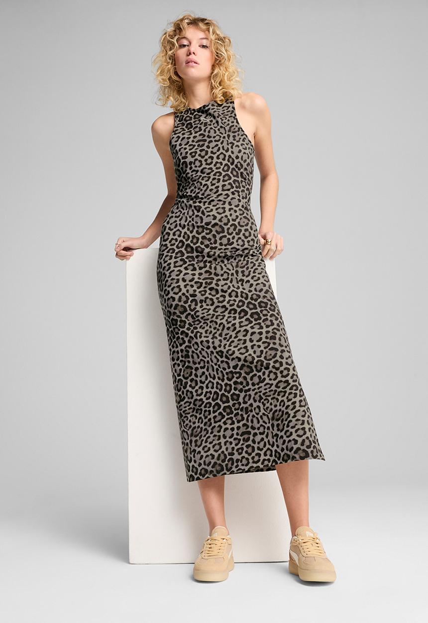 PUMA - Leo Luxe Slim Aop Dress - Black