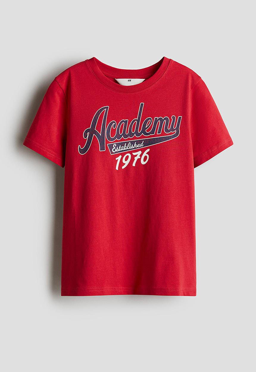 H&M - Printed t-shirt - red academy