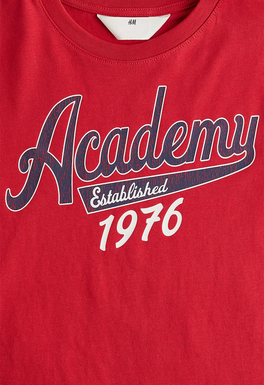 H&M - Printed t-shirt - red academy