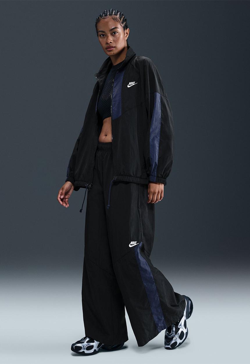 Nike - Nike Wide Leg Woven Pant - Black/Sail