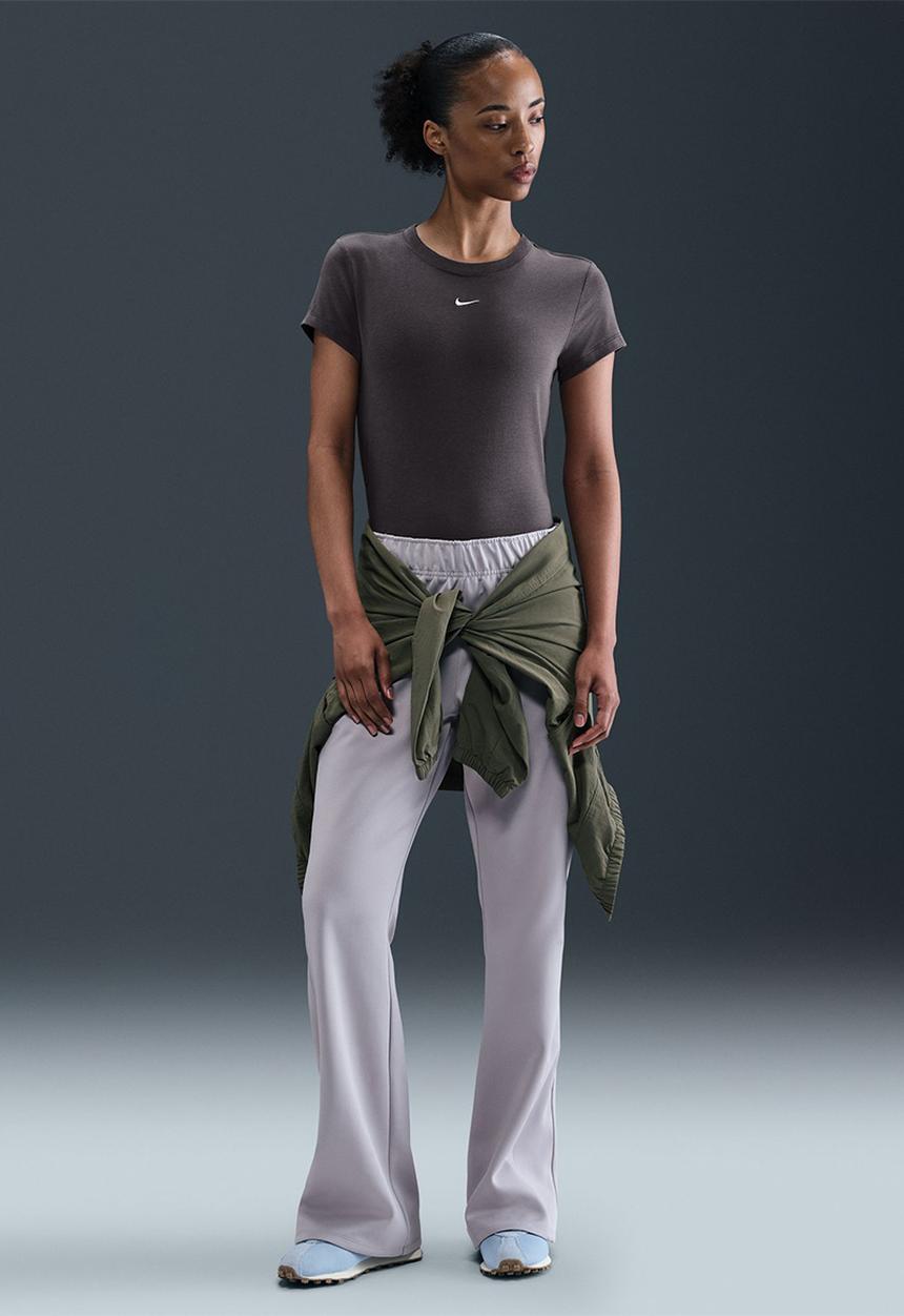 Nike - Nike womens chill knits cropped tee - thunder grey/sail