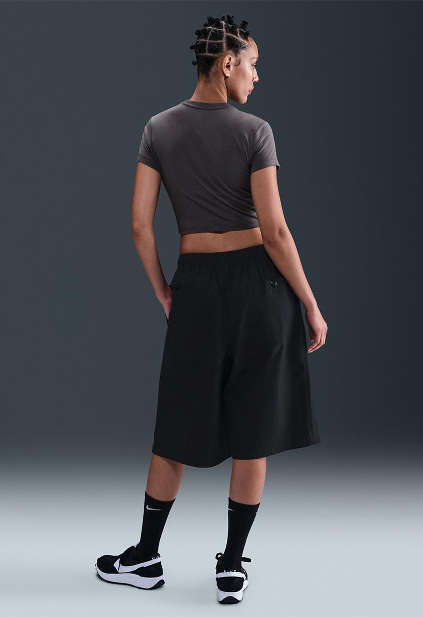 Nike - Nike womens  chill knits cropped tee - thunder grey/sail