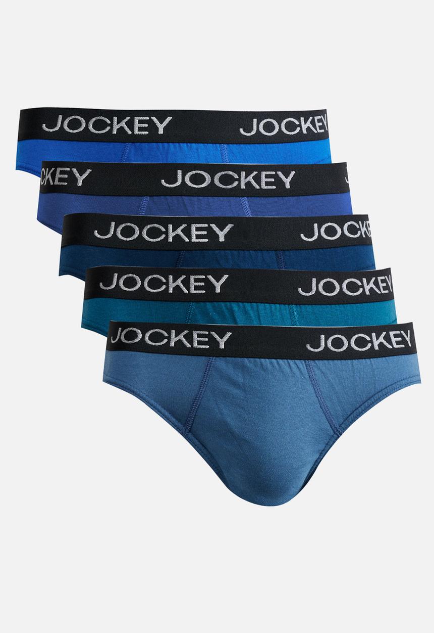 Jockey - 5 Pack Value Brief -Blues Pk