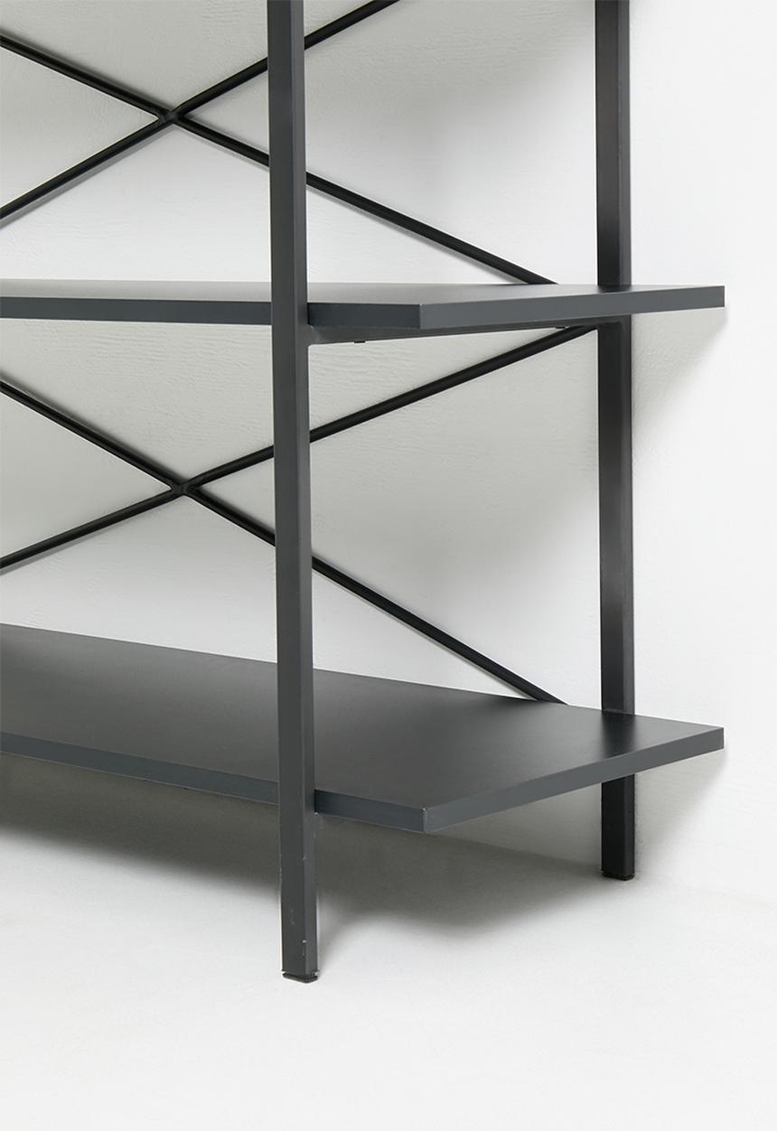Native Decor - Industrial 4-tier book shelf - black