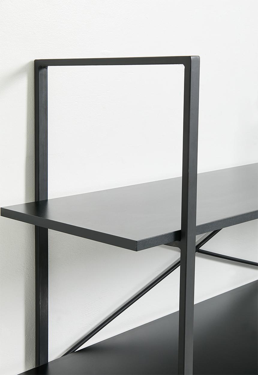 Native Decor - Industrial 4-tier book shelf - black