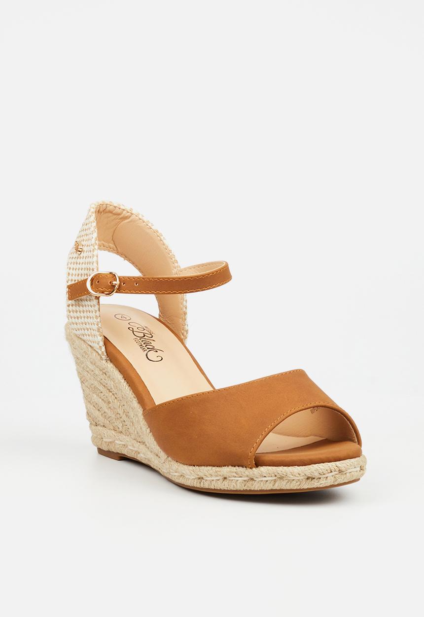 Miss Black - Jojo 2 peep-toe rope wedge - tan