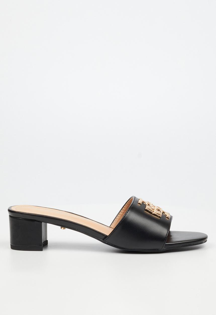 Miss Black - Bina 1 block heel mule - black