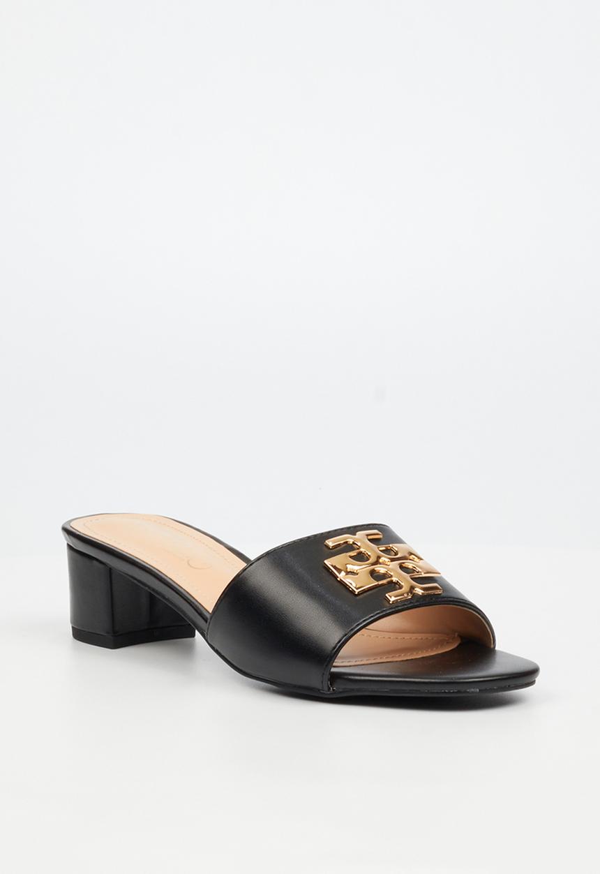 Miss Black - Bina 1 block heel mule - black