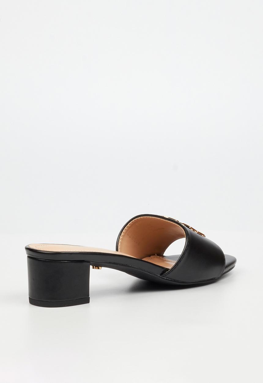 Miss Black - Bina 1 block heel mule - black