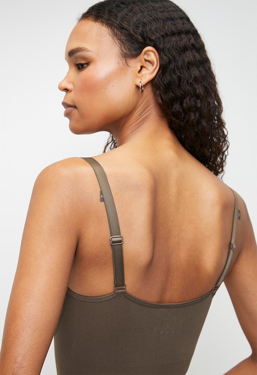 Easy Curves Shapewear - Scuplting brief bodysuit - khaki brown