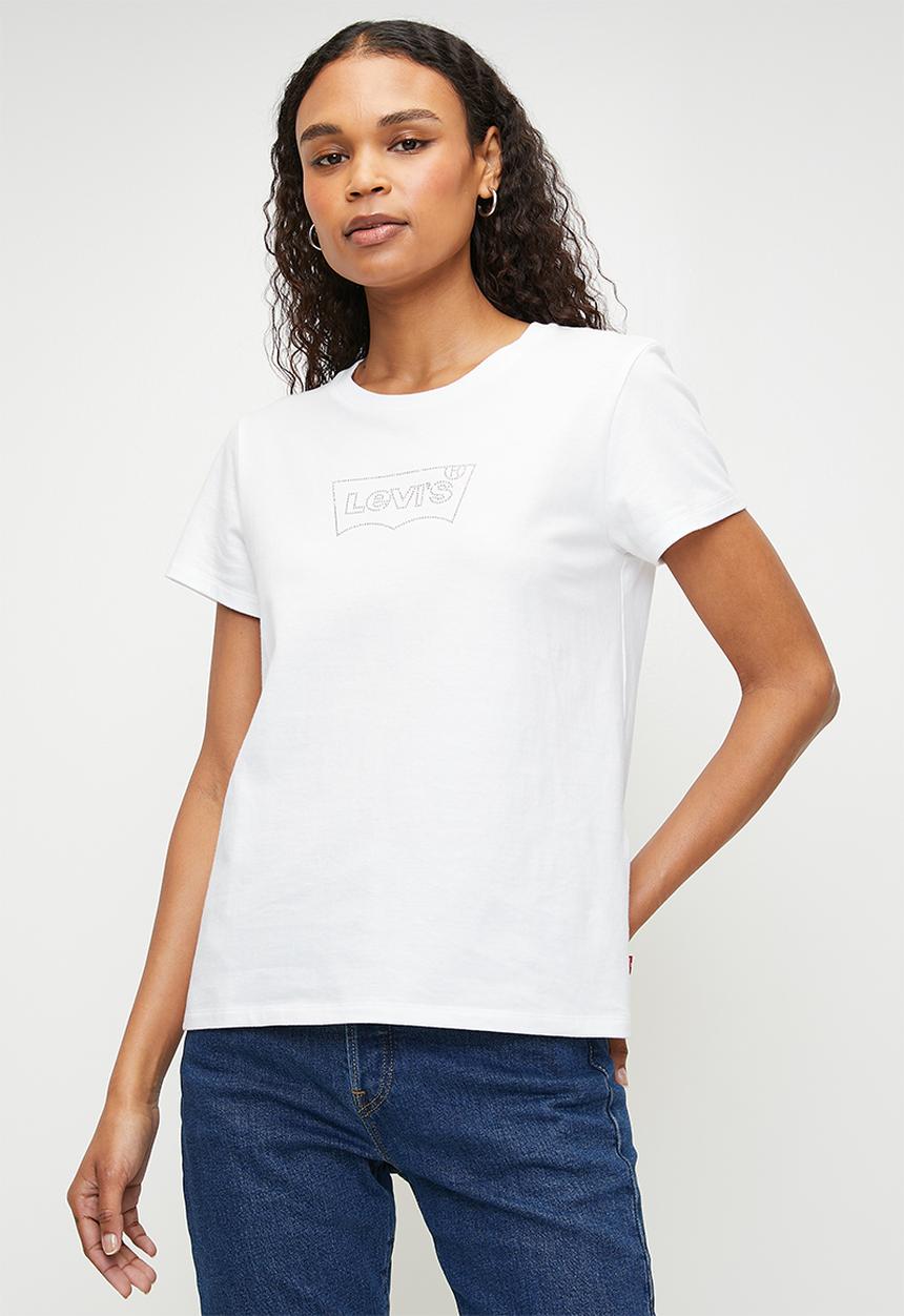 Levi’s® - The perfect tee - batwing iridescent rhinestone n bright white graphic