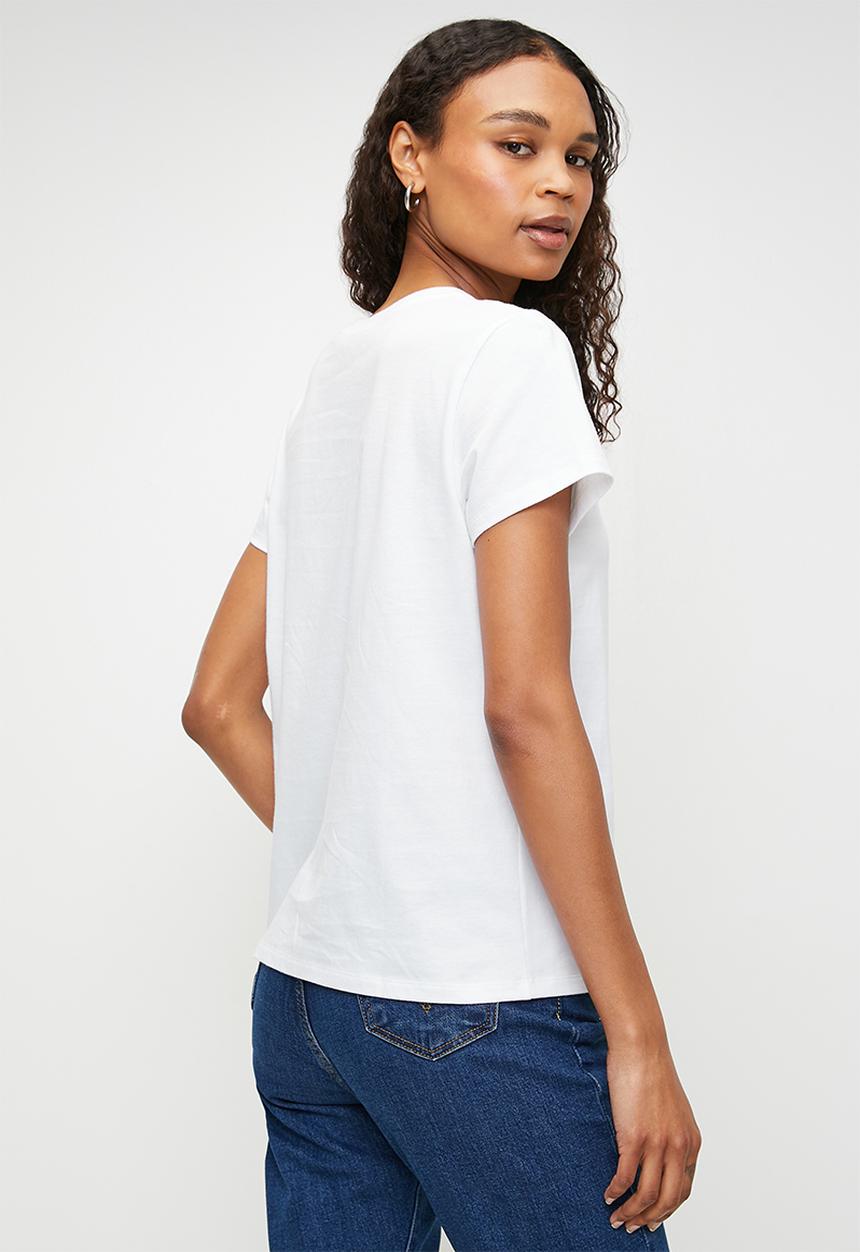 Levi’s® - The perfect tee - batwing iridescent rhinestone n bright white graphic