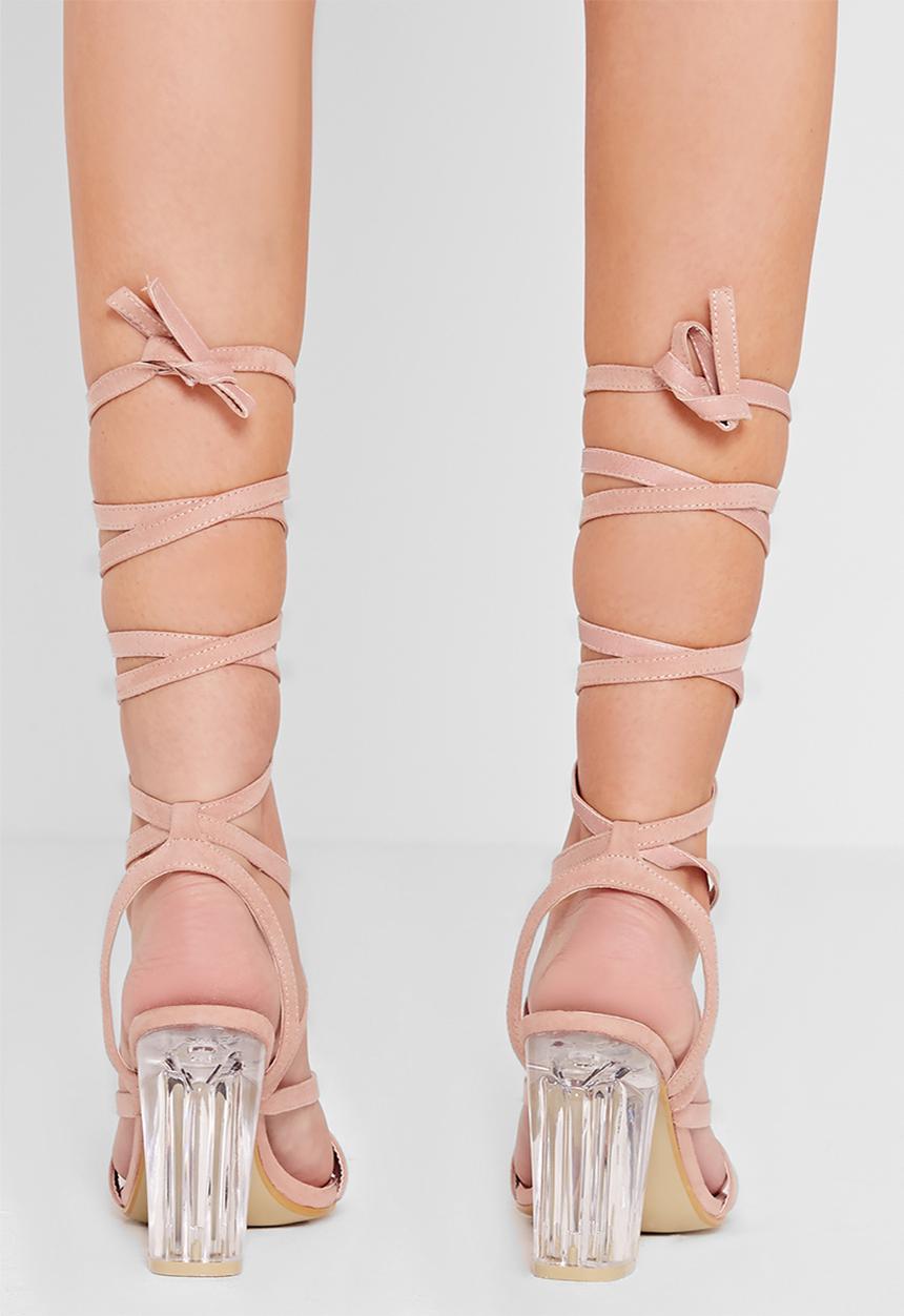 Missguided - Perspex Lace Up Heel