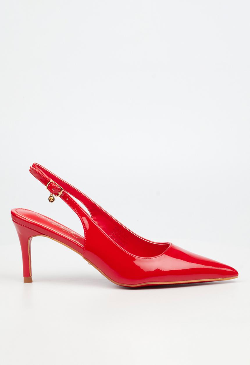 Miss Black - Nola 3 slingback low heel - red