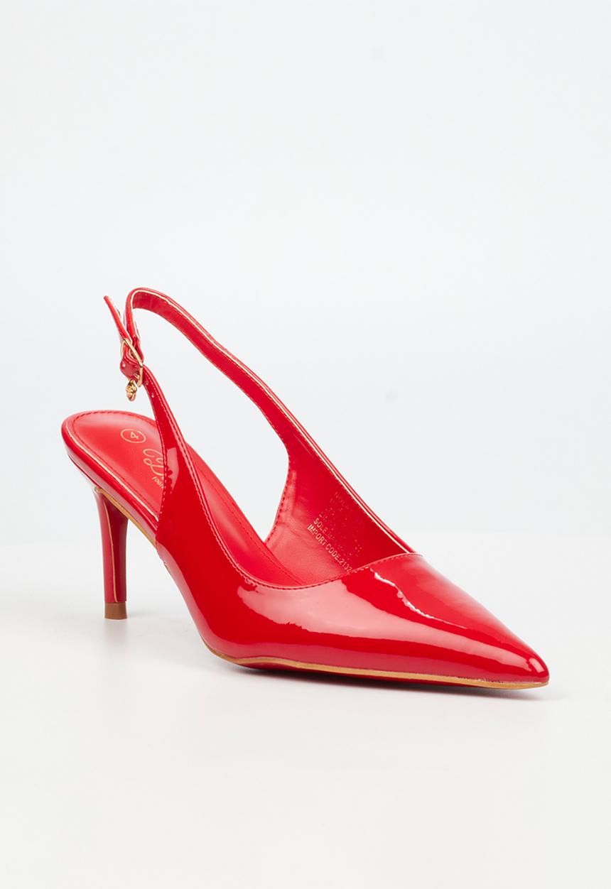Miss Black - Nola 3 slingback low heel - red