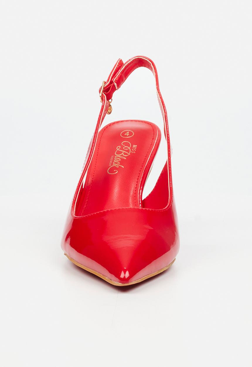 Miss Black - Nola 3 slingback low heel - red