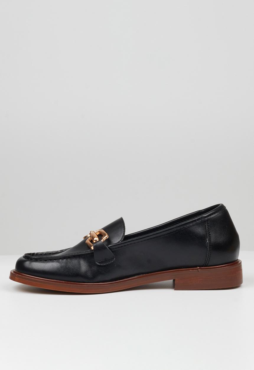 Miss Black - Sasko 2 penny moc loafer - black