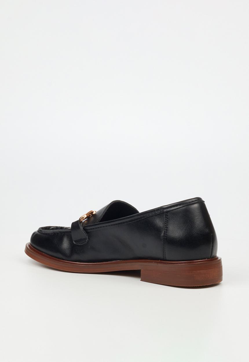 Miss Black - Sasko 2 penny moc loafer - black