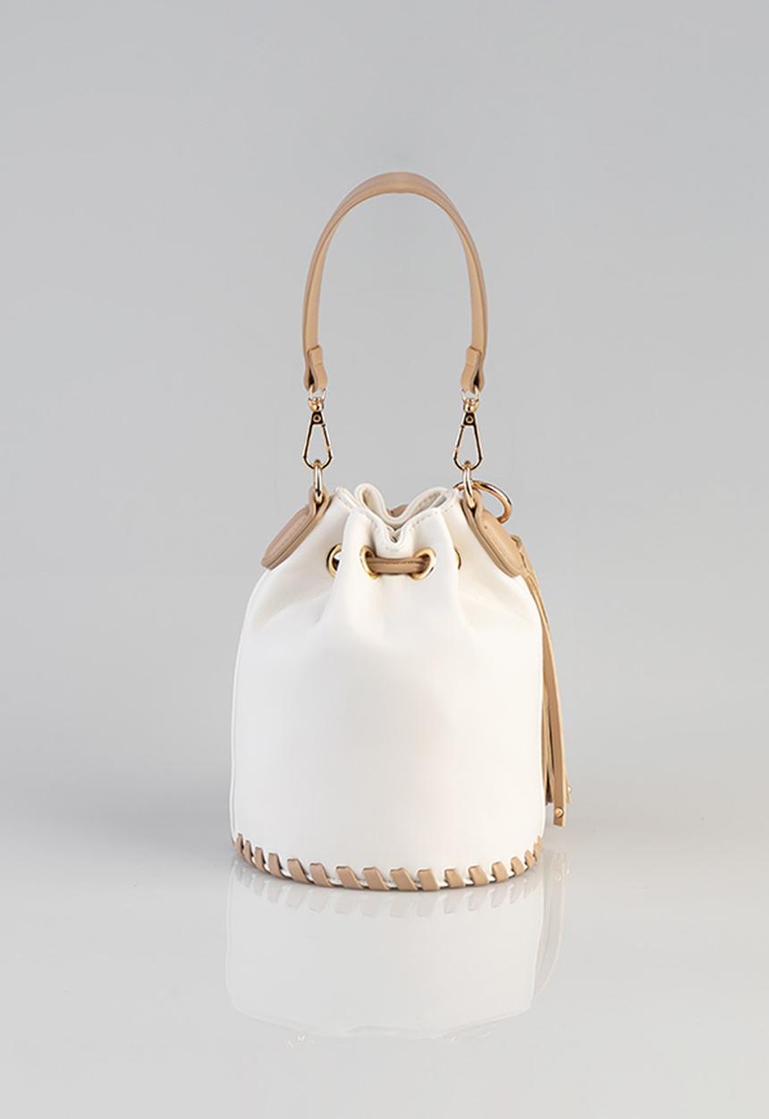 SISSY BOY - Bling bucket bag - cream