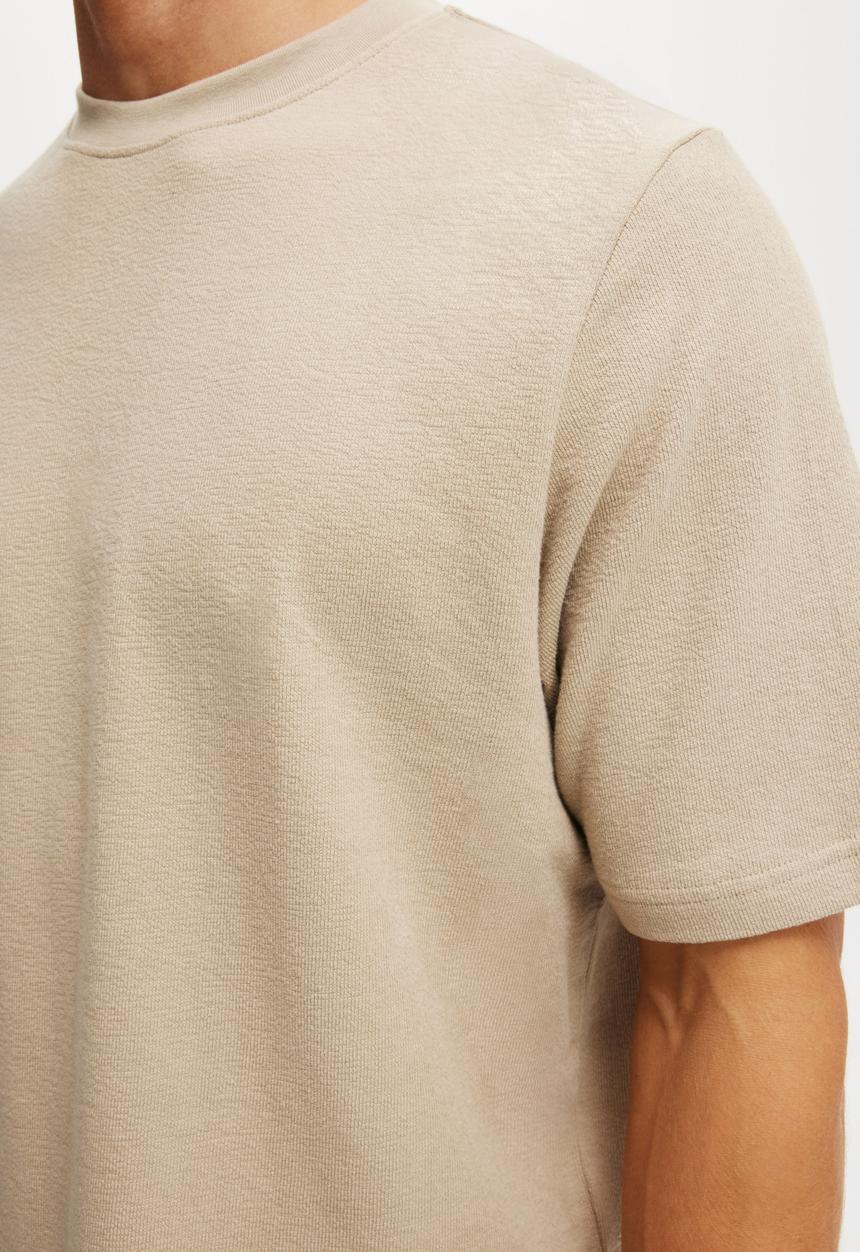Cotton On - Cropped Fit T-shirt - Gravel Stone Terry