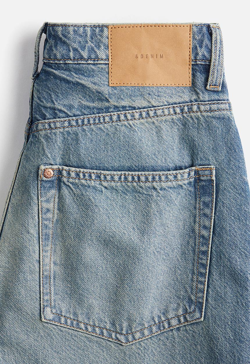 H&M - Curvy fit baggy high jeans - light denim blue