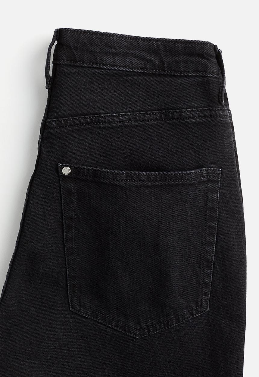 H&M - Curvy fit flared high jeans - black
