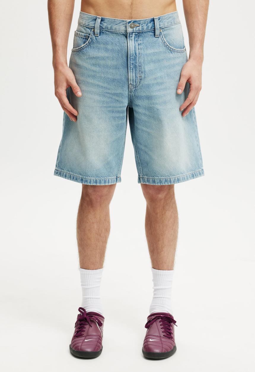 Cotton On - Baggy Denim Short - Satellite Blue