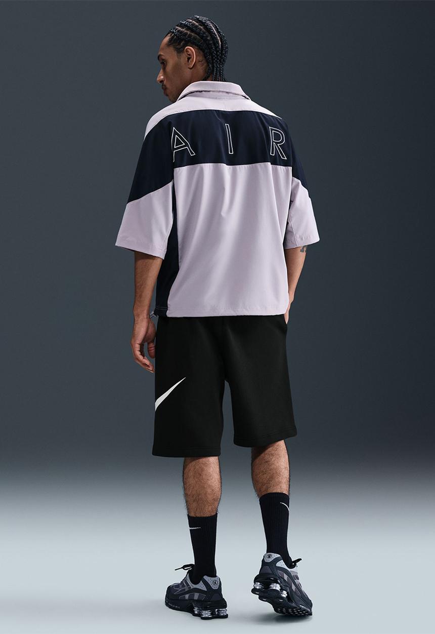 Nike - NSW  Club Graphic Fleece Shorts - Black/Black/White