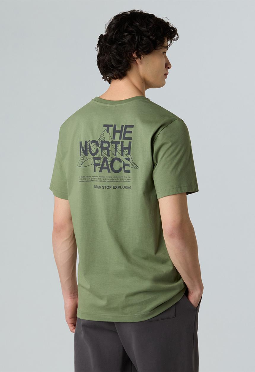 The North Face - Short sleeve mountain sketch tee - bark mist