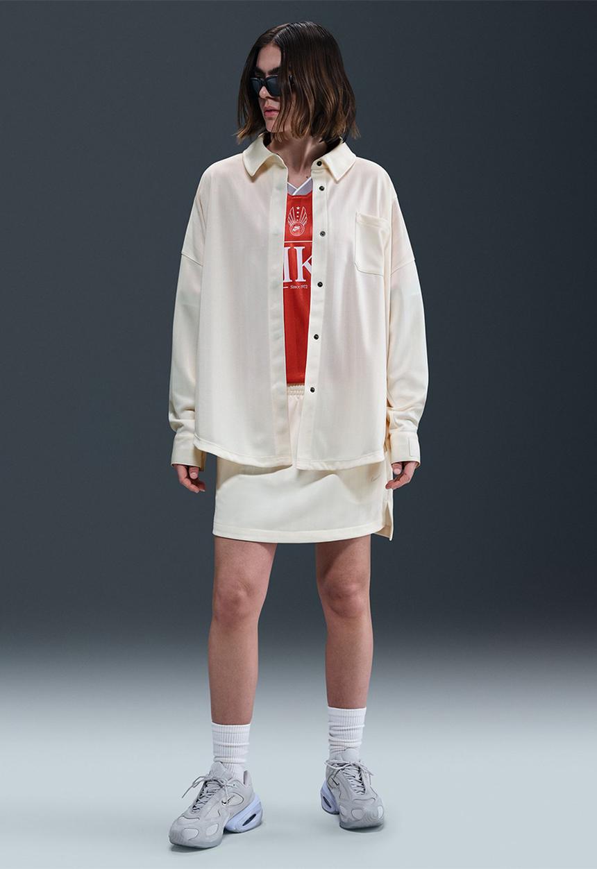 Nike - Oversized Jacquard Striped Button-Down Shirt