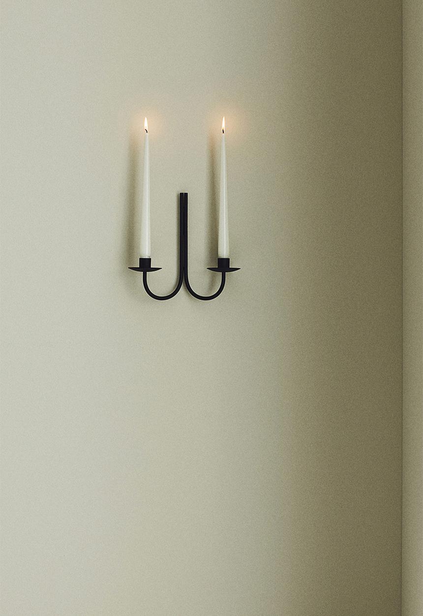 H&M - Large metal sconce - black