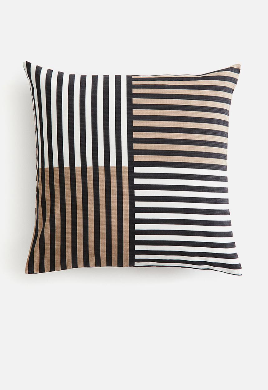 H&M - Patterned cushion cover - black patterned