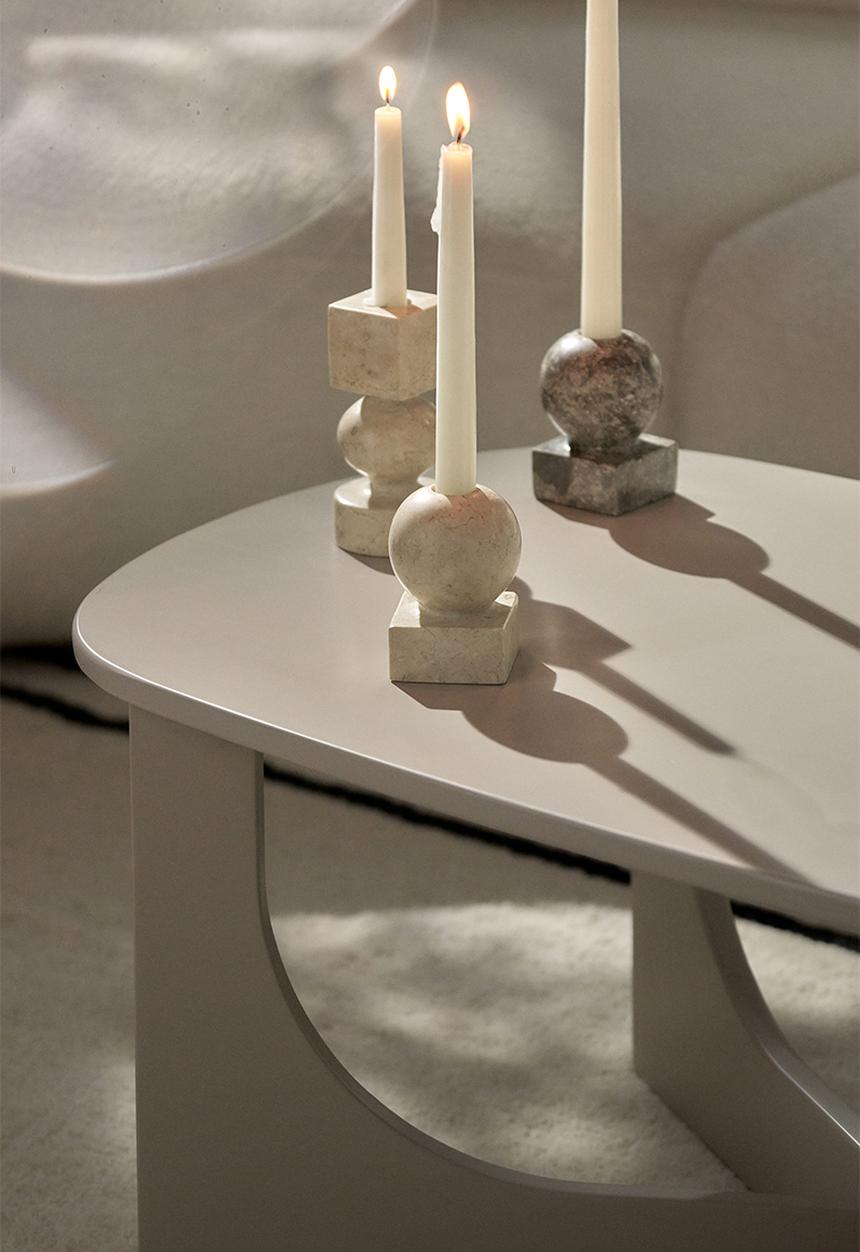 H&M - Marble candlestick - beige
