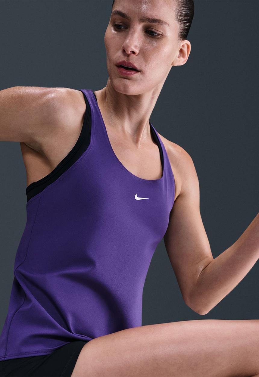 Nike - Nike Pro womens ELASTIKA tank -  court purple/white