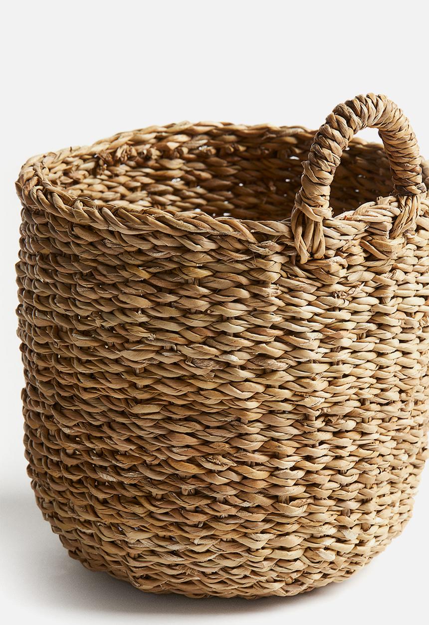 H&M - Small seagrass wall storage basket - beige